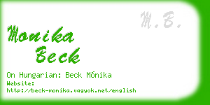monika beck business card